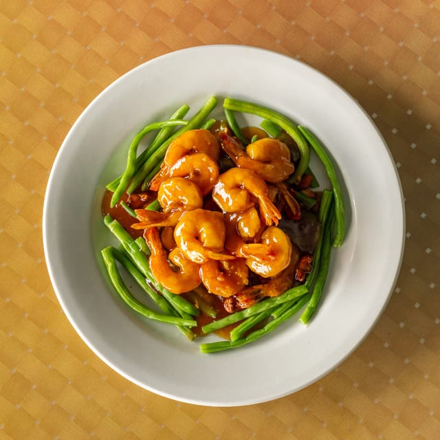 E16 - Honey Chicken or Shrimp (Gà Hoặc Tôm Sốt Mật Ong).