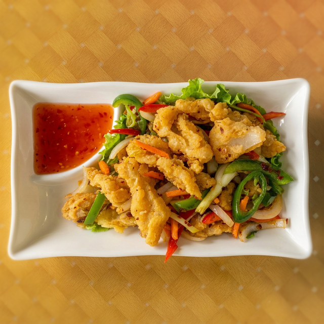 A16 – Spicy Crispy Calamari (Mực Rang Muối).