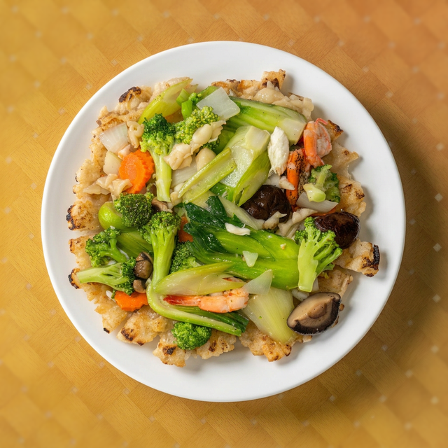 N10 - Seafood Pan-Fried Chowfun (Hủ Tíu Áp Chảo Hải Sản Hoặc Bò Cải Làn).